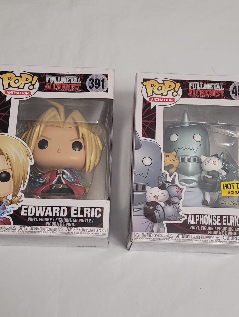 NIB Funko Pop Full Metal Alchemist Alphonse Elric With Kittens #452 Edward #391